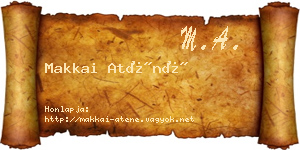 Makkai Aténé névjegykártya